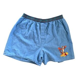 VTG The Disney Store Tigger Pooh denim shorts elastic waist large medium small